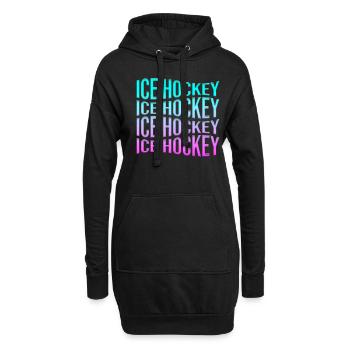 Eishockey - Hoodie-Kleid - Schwarz - Vorne