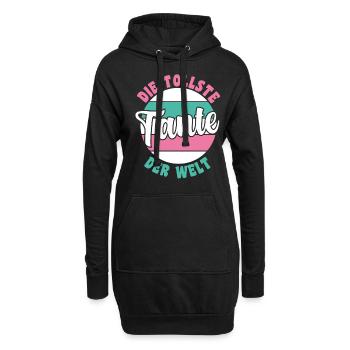 Patinntante Patin Tante - Hoodie-Kleid - Schwarz - Vorne