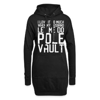 Drôle de saut à la perche Femme saut à la perche - Sweat-shirt à capuche long Femme - noir - Devant
