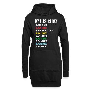 Anime My Perfect Day Anime Série animée - Sweat-shirt à capuche long Femme - noir - Devant