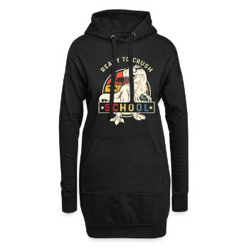 Ready To Crush School Dinosaurier - Hoodie-Kleid - Schwarz - Vorne
