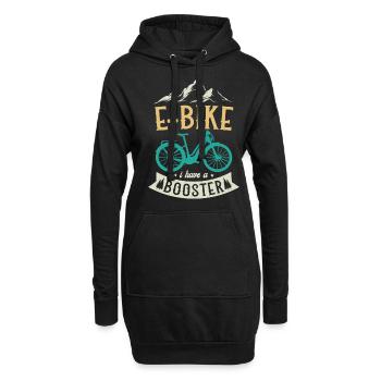E-bike Ich Habe Ein Elektrisches Booster-fahrrad - Hoodie-Kleid - Schwarz - Vorne