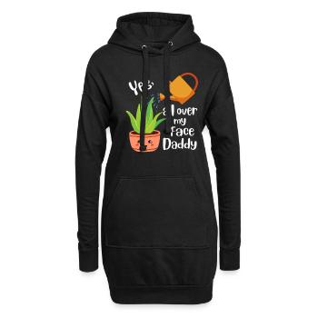 Yes All Over My Face Daddy Aloe Vera Pflanzen - Hoodie-Kleid - Schwarz - Vorne