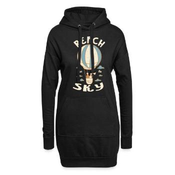 Reichweite Für Den Himmel Heißluftballon Aeronaut - Hoodie-Kleid - Schwarz - Vorne