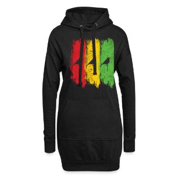 Good Vibes Only Rastafari Rasta Jamaica Reggae - Sweat-shirt à capuche long Femme - noir - Devant
