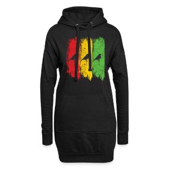 Good Vibes Only Rastafari Rasta Jamaica Reggae - Sweat-shirt à capuche long Femme - noir - Devant