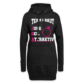 Poltern JGA Frauen Braut Junggesellenabschied - Hoodie-Kleid - Schwarz - Vorne