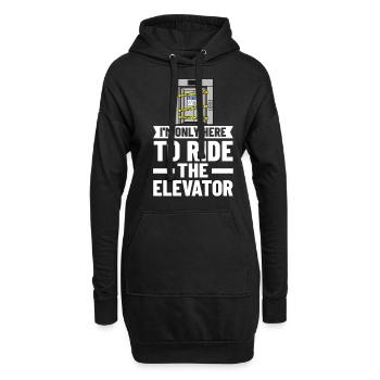 Aufzug Aufzugsanlage Techniker Fahrstuhl Lift - Hoodie-Kleid - Schwarz - Vorne