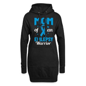 Epilepsie Krampf Erkrankung Epileptischer Anfall - Hoodie-Kleid - Schwarz - Vorne