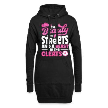 À A Beauty In The Streets et A Beast In The - Sweat-shirt à capuche long Femme - noir - Devant