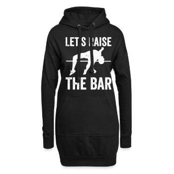 Lustiger Stabhochsprung Stabhochsprung - Hoodie-Kleid - Schwarz - Vorne