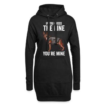 Polizeibeamter Polizeihund - Hoodie-Kleid - Schwarz - Vorne