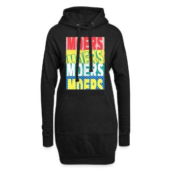 Moers Deutschland Stadt Schrift Skyline - Hoodie-Kleid - Schwarz - Vorne