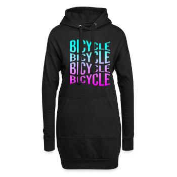 Bicyclette - Sweat-shirt à capuche long Femme - noir - Devant