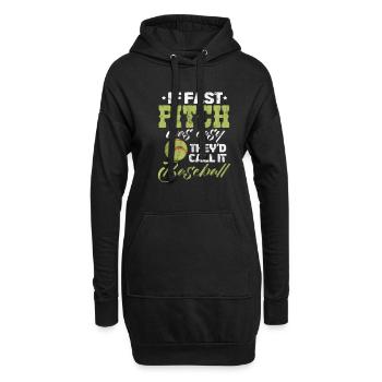 Softball - Sweat-shirt à capuche long Femme - noir - Devant