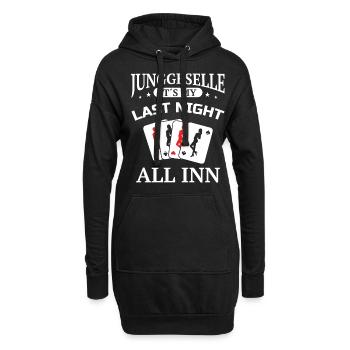 Poltern JGA Mann Bräutigam Junggesellenabschied - Hoodie-Kleid - Schwarz - Vorne