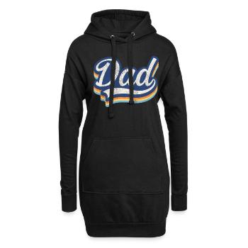 Retro Vintage Daddy 60s 70s 80s 90 Party Costume - Sweat-shirt à capuche long Femme - noir - Devant