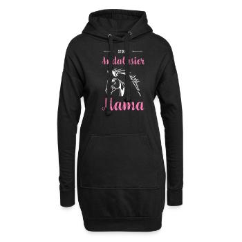 Andalou I Poney Cheval Dicton Motif pour Cavalier - Sweat-shirt à capuche long Femme - noir - Devant