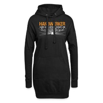 Handwerker Werkstatt Durst Handwerk - Hoodie-Kleid - Schwarz - Vorne