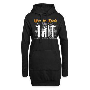 Handwerker Werkstatt Werkzeug Handwerk - Hoodie-Kleid - Schwarz - Vorne