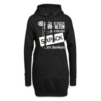 Handwerker Sixpack Handwerk - Hoodie-Kleid - Schwarz - Vorne