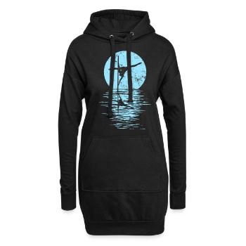 Pole Dance Tänzerin, Stangentanz, Pole Dancing - Hoodie-Kleid - Schwarz - Vorne