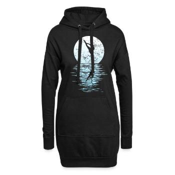 Pole Dance Tänzerin, Stangentanz, Pole Dancing - Hoodie-Kleid - Schwarz - Vorne
