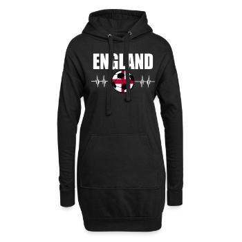 Angleterre de football - Sweat-shirt à capuche long Femme - noir - Devant