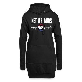 Pays-Bas de football - Sweat-shirt à capuche long Femme - noir - Devant