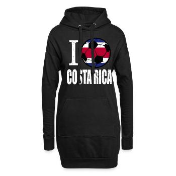 Costa Rica Football - Sweat-shirt à capuche long Femme - noir - Devant