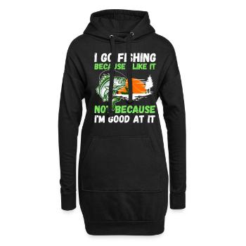 Angler Hobby Angler Fischer - Sweat-shirt à capuche long Femme - noir - Devant