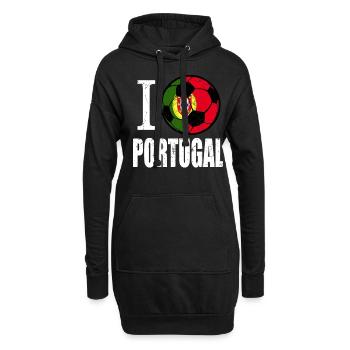 Portugal Football - Sweat-shirt à capuche long Femme - noir - Devant