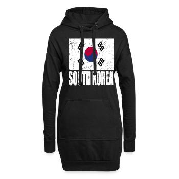 Drapeau de la Corée du Sud - Sweat-shirt à capuche long Femme - noir - Devant