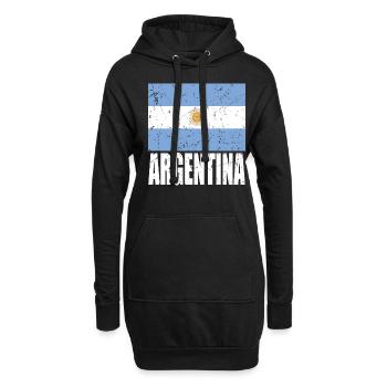 ARGENTINIEN Fahne - Hoodie-Kleid - Schwarz - Vorne