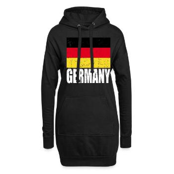 Drapeau de l’Allemagne - Sweat-shirt à capuche long Femme - noir - Devant