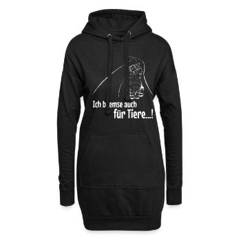 Ich Bremse Auch Für Tiere Katze - Hoodie-Kleid - Schwarz - Vorne