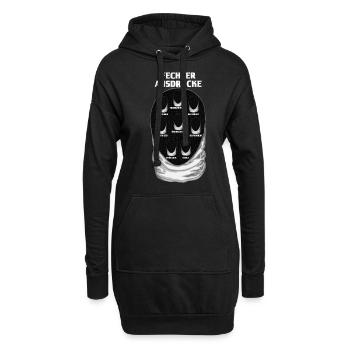 Fechter Fechtmeister Lustig Fechtsportler - Hoodie-Kleid - Schwarz - Vorne