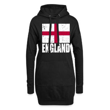 Drapeau de l’Angleterre - Sweat-shirt à capuche long Femme - noir - Devant