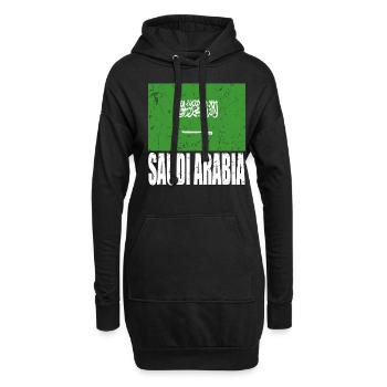 Drapeau de l’Arabie saoudite - Sweat-shirt à capuche long Femme - noir - Devant