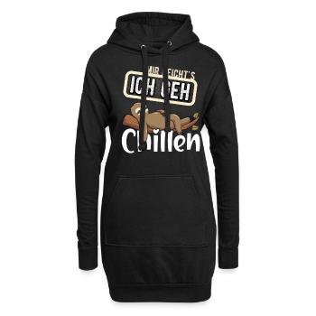 Morgenmuffel Mir Reichts Ich Geh Chillen Lustiges - Hoodie-Kleid - Schwarz - Vorne