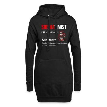 Shisha Geschenk für Wasserpfeife Shishabar Pfeife - Hoodie-Kleid - Schwarz - Vorne