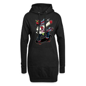 Vaches Vaches Bovins Vaches laitières Fermier Vache Planche à roulettes - Sweat-shirt à capuche long Femme - noir - Devant