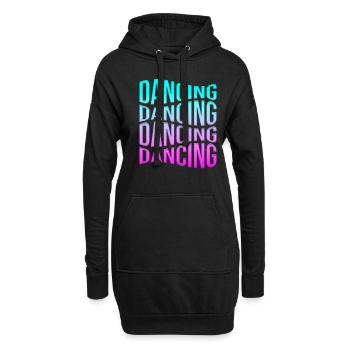 Tanzen - Hoodie-Kleid - Schwarz - Vorne