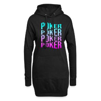 poker - Hoodie Dress - black - Front