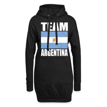 Team ARGENTINIEN Fußball - Hoodie-Kleid - Schwarz - Vorne