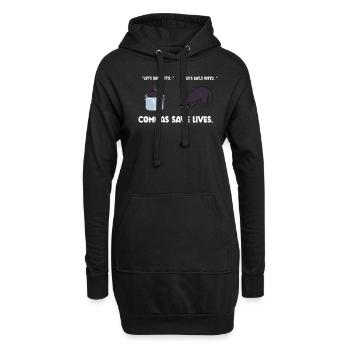 Punctuation Saves Lives I Funny English Grammar - Hoodie-Kleid - Schwarz - Vorne