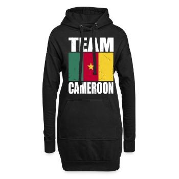 Team Kamerun Fußball - Hoodie-Kleid - Schwarz - Vorne
