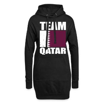 Équipe du Qatar de football - Sweat-shirt à capuche long Femme - noir - Devant
