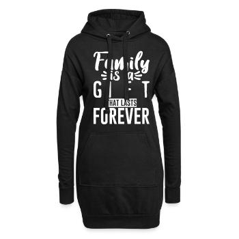 Family Is A Gift That Lasts Forever 2 - Hoodie-Kleid - Schwarz - Vorne