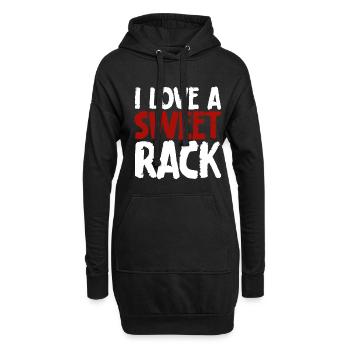 I Love A Sweet Rack - Hoodie-Kleid - Schwarz - Vorne